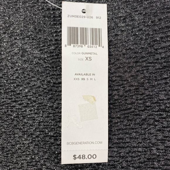BCBGENERATION NWT Gunmetal Metallic Bodycon Mini Skirt Size XS Style ZUM3E029 - Picture 9 of 11